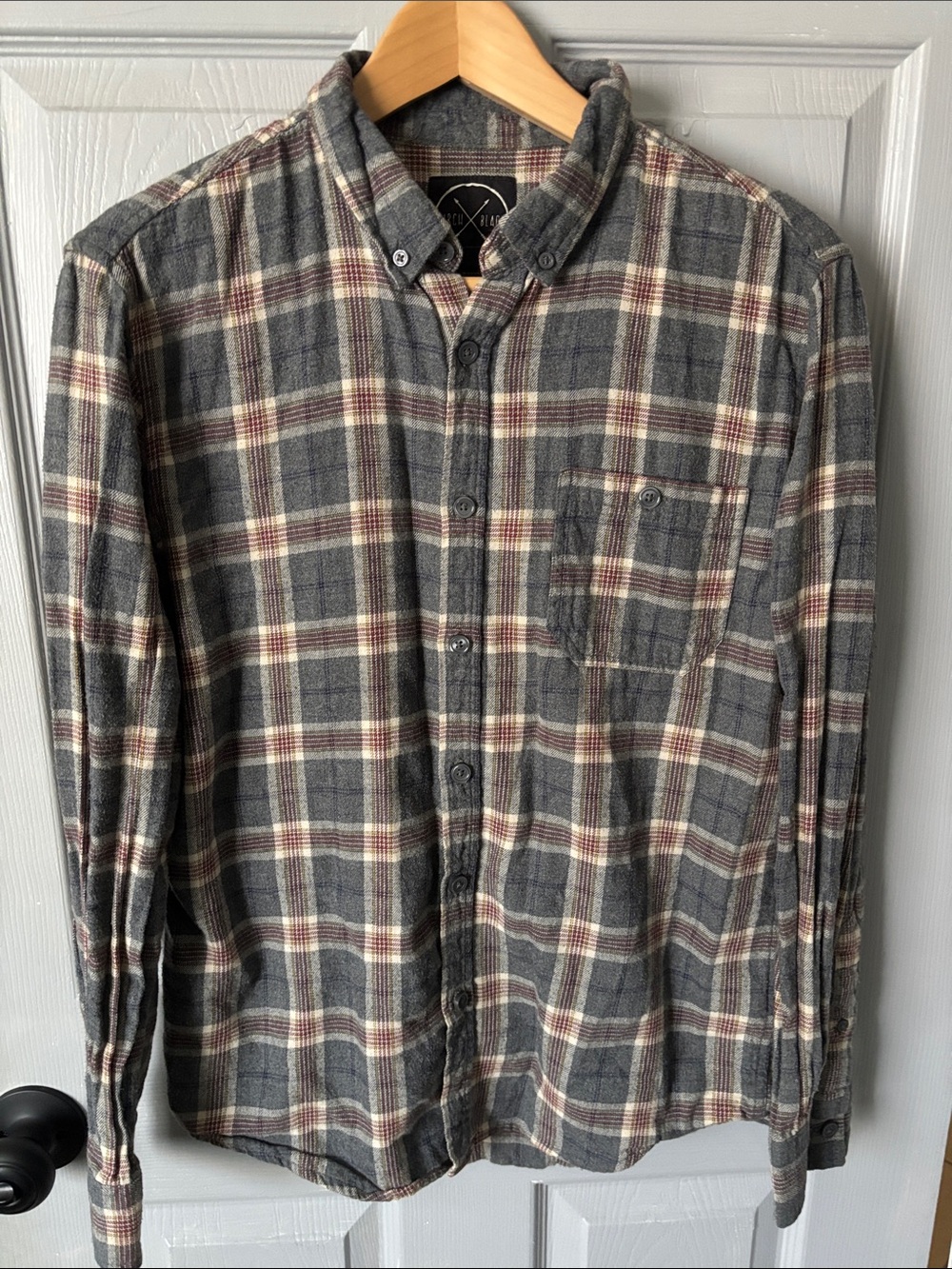 Birch Black Flannel Long Sleeved Shirt